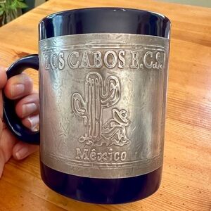 Los Cabos BCS Mexico blue vintage mug